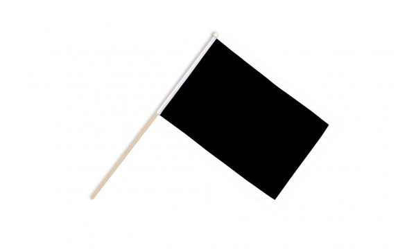 Plain Black Hand Flags